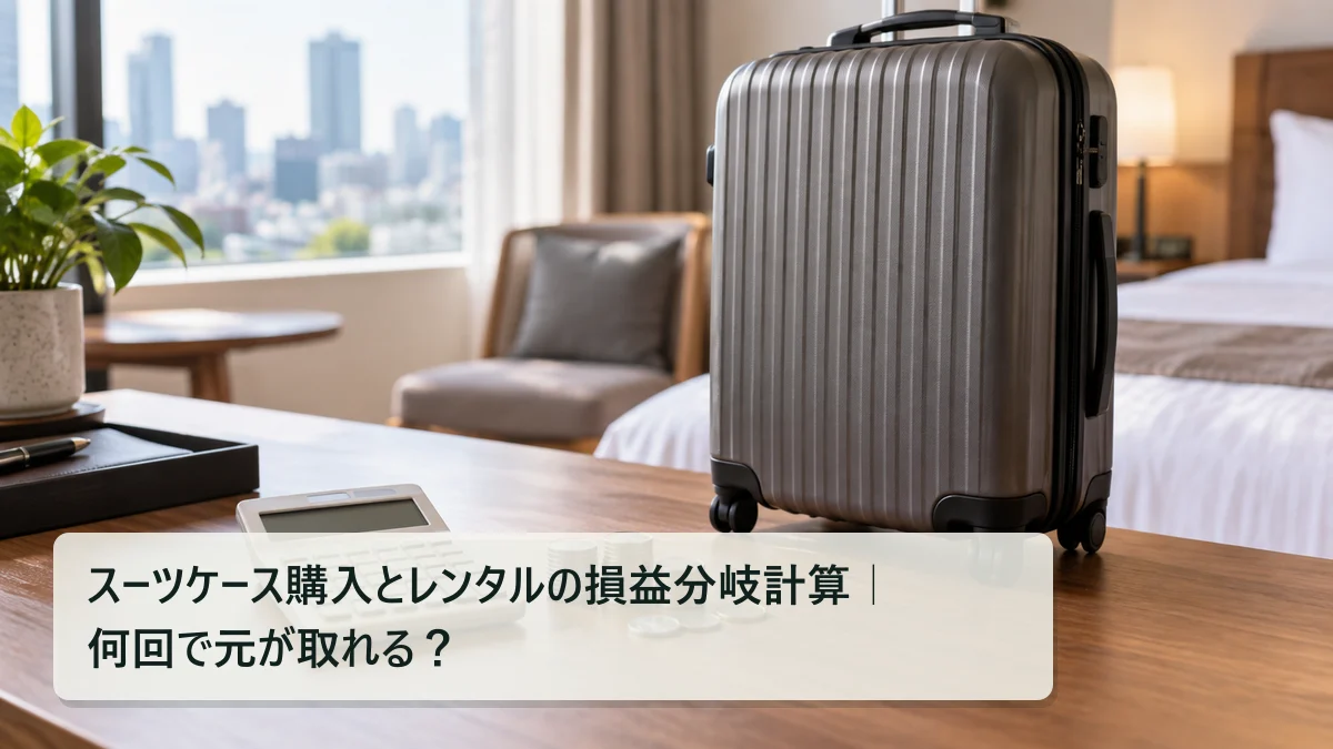スーツケース購入とレンタルの損益分岐計算｜何回で元が取れる？｜買いボーダー