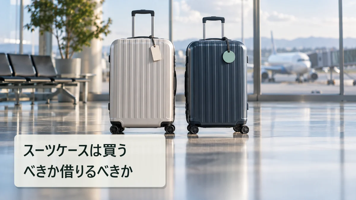 スーツケース購入27,900円とレンタル4,635円、5年間の総額を比べる計算例｜買いボーダー