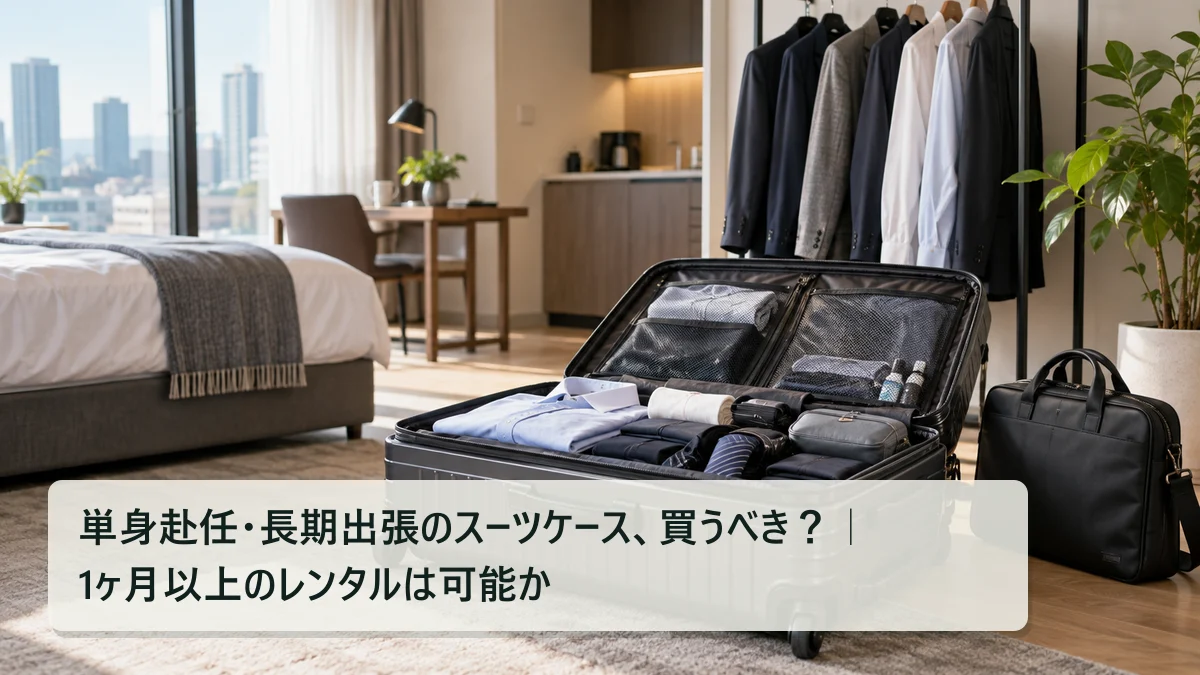 単身赴任・長期出張のスーツケース、買うべき？｜1ヶ月以上のレンタルは可能か｜買いボーダー