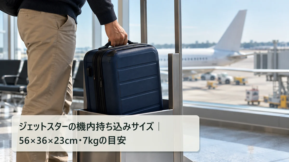 ジェットスターの機内持ち込みサイズ｜56×36×23cm・7kgの目安｜買いボーダー