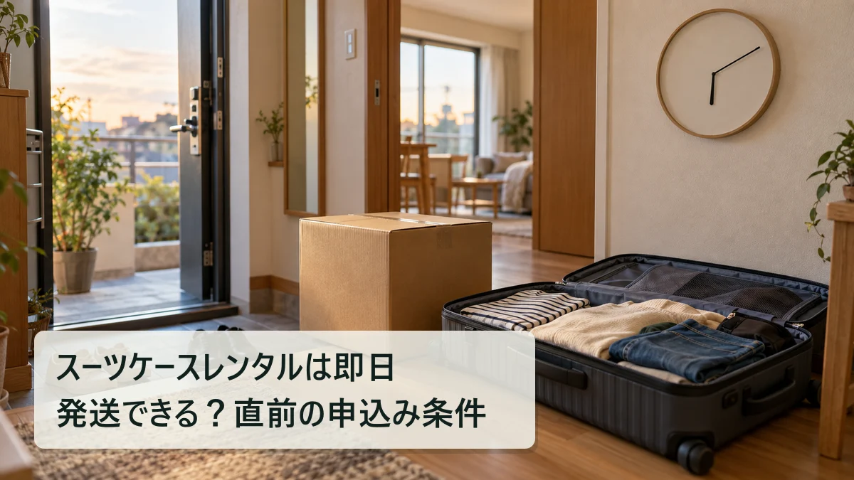 スーツケースレンタルは即日発送できる？直前の申込み条件｜買いボーダー