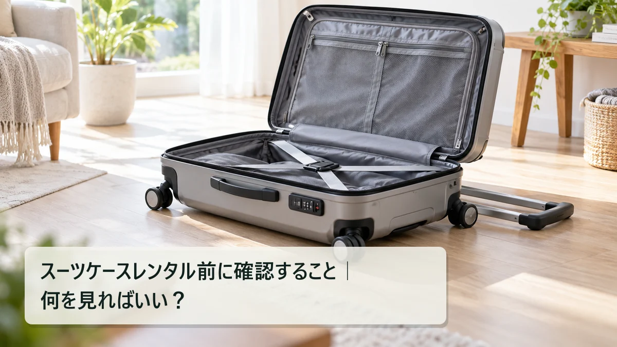 スーツケースレンタル前に確認すること｜何を見ればいい？｜買いボーダー